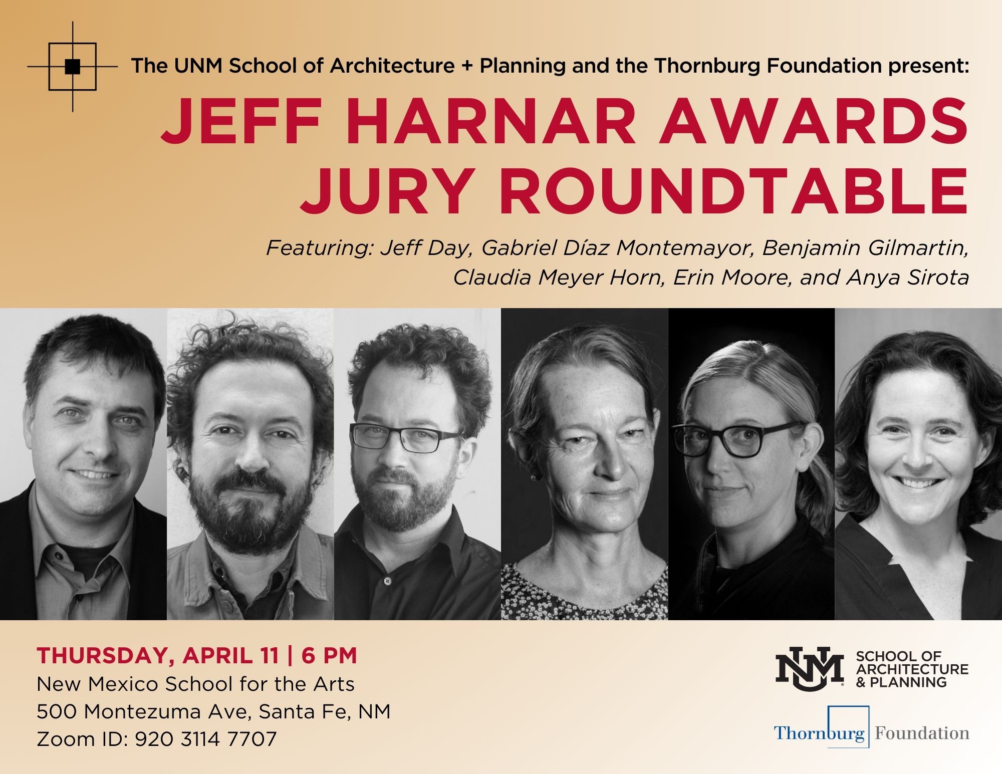 brochure image with photos of all the jeff harnar awards jury members