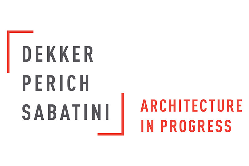 logo for dekker perich sabatini with the words 'architecture in progress'