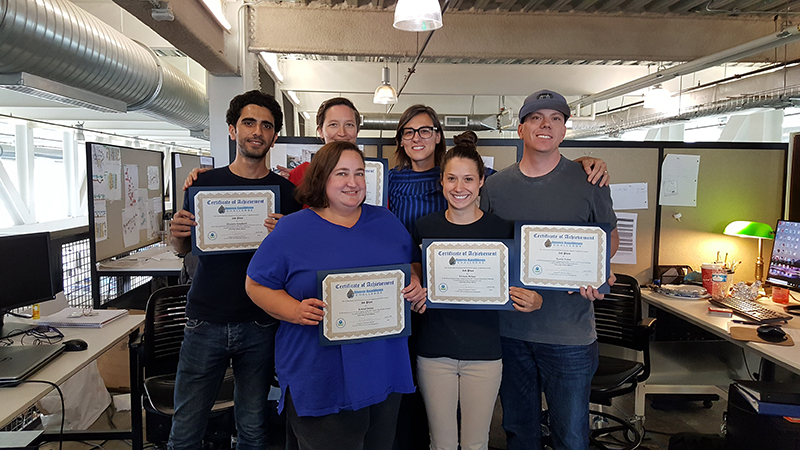 Students and their second place certificates