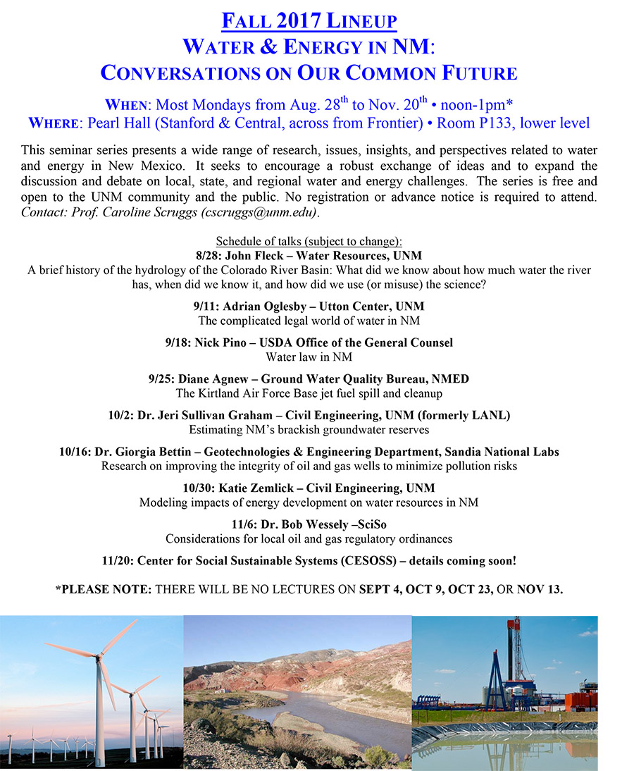 Water & Energy in NM Lecture Series