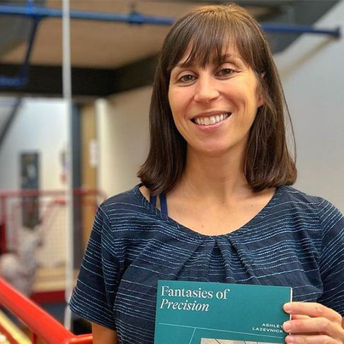 ashley lazevnick with pamphlet