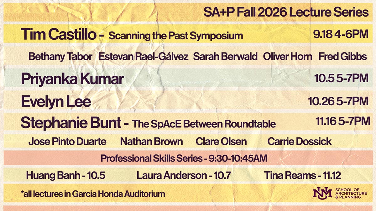details of the 2026 Fall Lecture Series